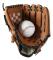 Baseballhandskar Sport Slagträn Handskar med Baseball PU Läder Justerbar och Bekväm 9.5"/11.5" för Barn Ungdom Vänsterhandskar Höger Hand Kastning