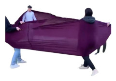 Elastiskt träningsband för teambuilding-spel och aktiviteter – hög elasticitet, stor kompression Purple Circumference 200*75CM