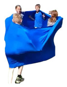Elastiskt träningsband för teambuilding-spel och aktiviteter – hög elasticitet, stor kompression Blue Circumference 400*75CM