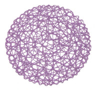 【BQ】Dekorativ Bordstablett – Papper med Handvävd & Värmebeständig – för Middag & Present Purple Round