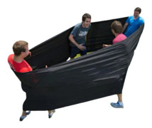 Elastiskt träningsband för teambuilding-spel och aktiviteter – hög elasticitet, stor kompression Black Circumference 200*75CM