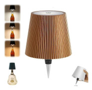 3 Färger Trådlös Vinflasklampa, Portabel LED Vinflasklampa med Propp, Lämplig för Alla Vinflaskor Bar Restaurang Guld
