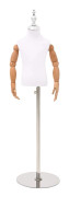 vidaXL Justerbar mannequin 120-157 cm med bas Unisex PP Vit 120-157 cm