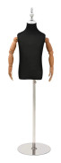 vidaXL Justerbar mannequin 120-150 cm med bas Unisex PP Svart