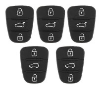 Heta 5st Ersättningsgummi Nyckelskal 3 Knappars Pad Passar Hyundai Passar Kia (Utan Bokstav)