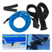 Simmotståndsbandset med justerbart midjebälte och elastisk bungee-lina för poolträning vuxna barn blå