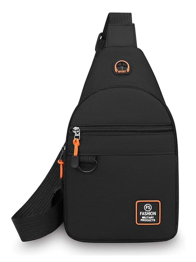 Bröstväska för män, liten axelväska för män, svart crossbody-bröstväska, vattentät axelväska med justerbar axelrem, lämplig för löpning, t