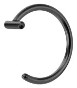 2-Pack Fake Läpp Piercing - Läppring utan Hål Färg: Svart svart
