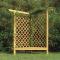 Hörnpergola med bänk 166x81x174 cm impregnerad furu