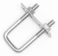 4 Stycken U-Bultar 66 U-Bult 80 x 50mm, Rostfri Stål U-Bult med Mutterplattor Bricka, Klämbultar för Fixering av Rör, För Rördiametrar Mindre Än 50mm