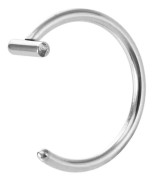 2-Pack Fake Läpp Piercing - Läppring utan Hål Färg: Silver silver