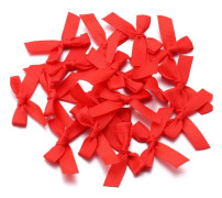 Polyester Bandrosetter - Grosgrain Dekorationsrosett - 50 st 3,5 x 4 cm - För DIY pyssel & sömnad - Bröllop, paket & håraccessoarer - Röd