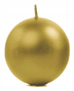 Guld kul-ljus 6 cm