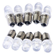 10 st E10 12V LED-spotlights Varmvit