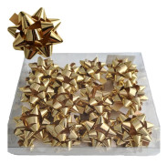 Självhäftande rosetter 5 cm guld 24 st. 1 förpackning.