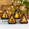 Halloween pumpalykta dekorationsset – bärbara LED-upplysta festrekvisita med flera temadesigner Witch