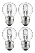 Ny 4X 28W (40W) Halogen Klar Golfboll Lampa - E27 Sockel, Varmvit, Dimbar