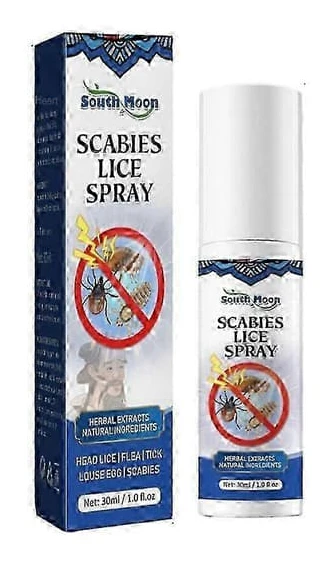 【02】Ny spray för borttagning av löss, klådstillande skabb, dödar huvudlöss, hudvård naturlig