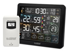 La Crosse Technology SW405-BLA digital väderstation Svart LCD Batteri Wi-Fi