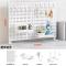 Skrivbordsorganisatör pegboard - Vertikal förvaringshylla - Höjdjusterbar - Enkel nivå - Hopfällbar plast - För kontorsmaterial och figurer - Desktop set 5