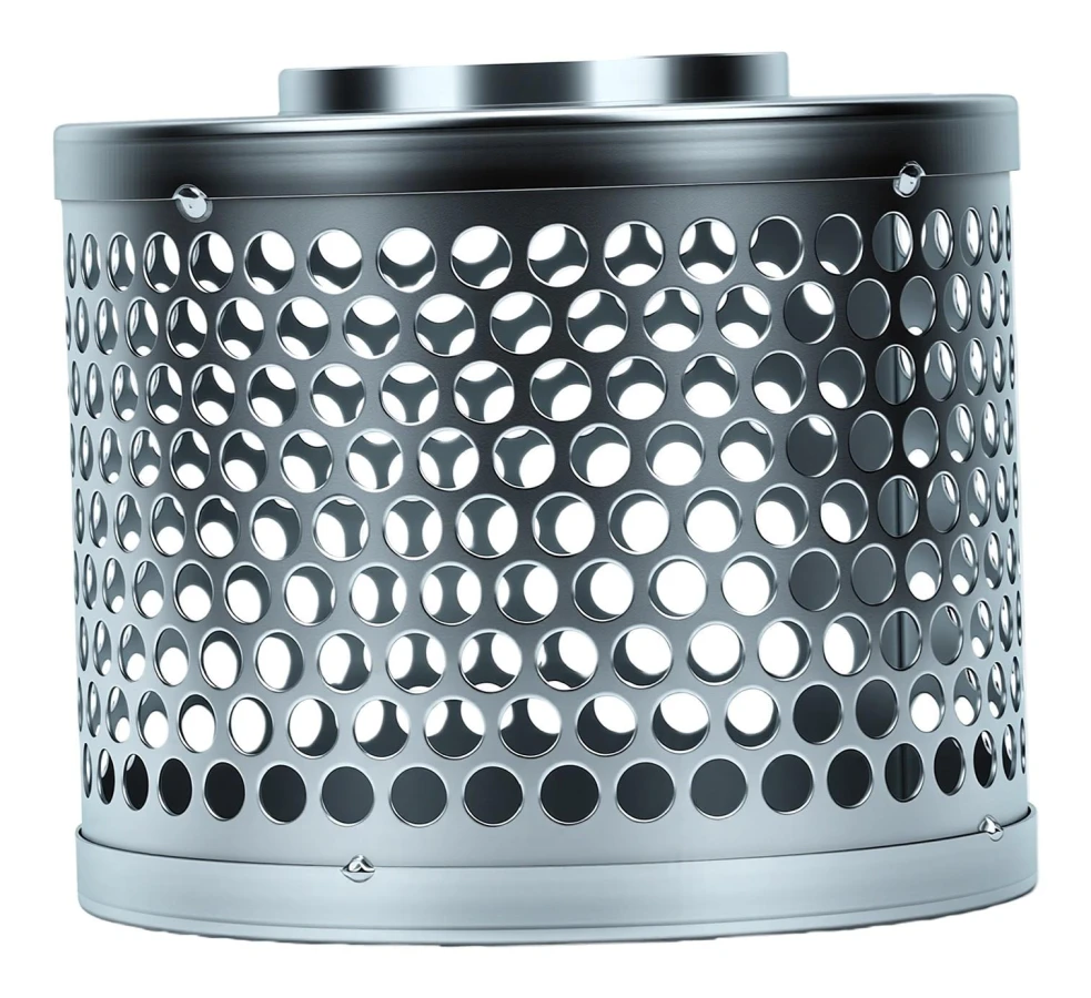 Rundhålssugsilfilter 3 tum NPT invändig gänga Galvaniserat kolstål Slang Vattenpump Sil för skräp