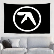 1 st Aphex Twin Minimalistisk Gobeläng, 2D Polyester Väggbonad för Sovrum & Vardagsrum, Svart & Vit Estetisk Dekor, Unik G 40X60cm