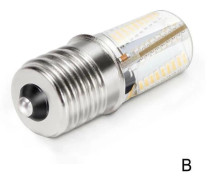 E17 LED-lampa 3W dimbar mellanbas för mikrovågsugn och takfläktar kallvit