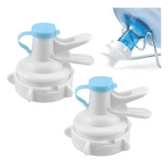 5 Gallon Vattenautomatventil Återanvändbar Plastkran för 55 mm Gänglösa Krontoppskannor och Flaskor, 2-pack