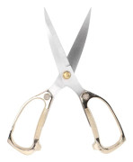 Golden Stainless Steel Kitchen Shears, All-Purpose Scissors for Cooking, Poultry, Fish, Meat, and Bone Cutting