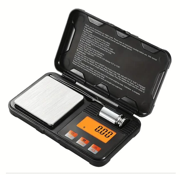 Digital Electronic Scale, Includes Tweezers, LCD Light, 50G Calibration Weight, 200G/0.01G