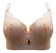 Dambehåar Push Up Spetsbehå Sexig Stora Storlekar Behå Bekväma Underkläder Kvinna beige 46C