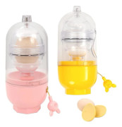 TAIZER Manuell äggshakers 2st Egg Scrambler Shaker Handdriven visp Golden Egg Maker Ägg Äggula mixer Köksprylar Egg Scrambler Shaker för