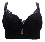 Dambehåar Push Up Spetsbehå Sexig Stora Storlekar Behå Bekväma Underkläder Kvinna black 42D
