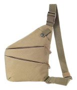 Utomhus Kvinnor Män Stöldskydd Vattentät Bröst Midjeväska Sling Crossbody Pouch KAESI Khaki