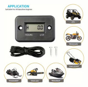 IP68 Vattentät Digital Timräknare Bensinmotor Induktiv Timer För Motorcykel ATV Gräsklippare Motorsåg Motorbåt Snöskoter Bensinutrustning 1Pcs