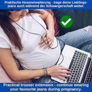Bältesförlängare för jeans och byxor, set om 3, midjeförlängare upp till-FX-