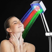 LED-duschhuvud, Ljusduschhuvud, LED-handdusch med 7 växlande färger, Duschhuvud, LED-badrumsdusch