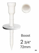 Set med 12 golftee Lignum Boost - vit - 72 mm