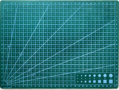 PVC Skärbräda Självläkande Roterande Matta Dubbelsidig Skärbräda Snideri Hantverk Hobbyverktyg A4 grön