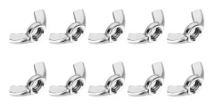 Vingmuttrar M8, 10-pack - Rostfria fjärilsmuttrar
