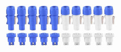 10 Set Powercon Typ A Nac3fca+nac3mpa-1 Chassi Plug Panel Adapter
