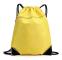 Drawstring Bag with Zipper Pocket, Waterproof Drawstring Backpack, for Sports, Gym, Swimming, Travel, School, Beach Holiday Yellow