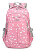 Flickors Ryggsäck för Barn, Primär Skola, Skolväska, Junior Skolväska, Lätt, Vattentät Nylon, Solid, Present, Rosa