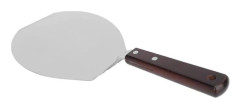 Köksspatel, pizzaspade av livsmedelskvalitet, bekvämt handtag, värmebeständighet för köket (Rund pizzaspade, trähandtag)