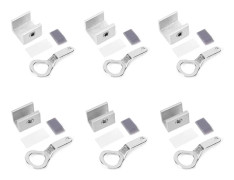 6 justerbara fönsterlås i aluminiumlegering, säkerhetsskjutfönsterlås, stoppbeslag, tillbehör D-typ