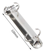 10-pack - Pärm - med 2 hål - metallklämma - ringpärmsmekanism - lösa bindningsringar - för A5/B5 och A4 storlek - silverfärgad - 25 mm