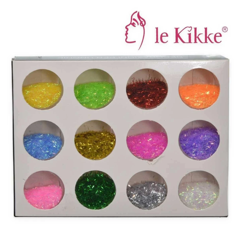 Glitter för naglar Box 12 Barattolini