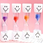 20 ST Mini Colorful Sand Clocks 3 Minute Timer Kids Brush Teeth Timer Creative Anti-Fall Clock Hourglass Set Christmas Gifts (Random Color)