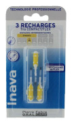 Inava Trio Compact - Interdentalborstar ISO 2 1mm smala - 4 gula påfyllningar