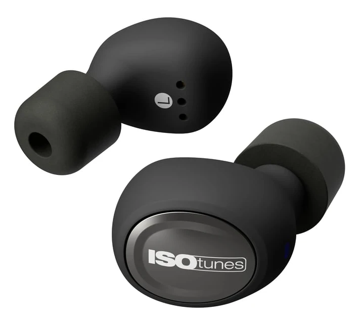 Isotune hörselskydd/headset är Bluetooth-hörlurar med True Wireless-teknik.